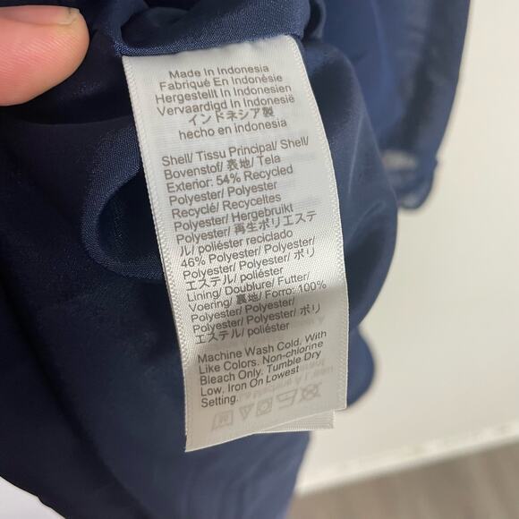 J Crew Flounce Hem Long Sleeve Lined Trendy Elegant Mini Dress US Women's 8 New - Picture 5 of 6